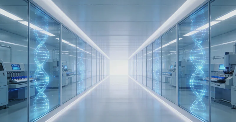 HPV基因检测原理示意图,展示