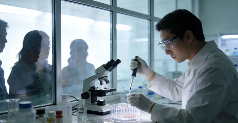 万核基因本地实验室内,专业人员