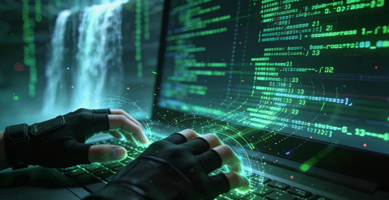 电脑屏幕上显示着复杂的基因测序