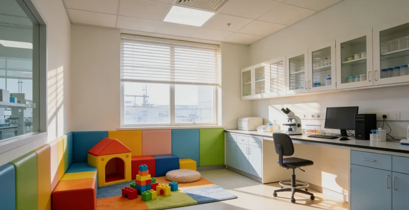 一家人在户外阳光下开心微笑,展