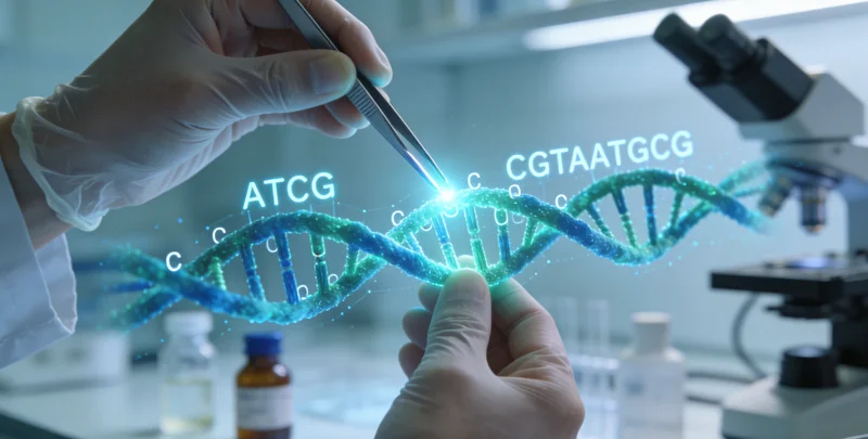 专业基因测序实验室内部工作场景