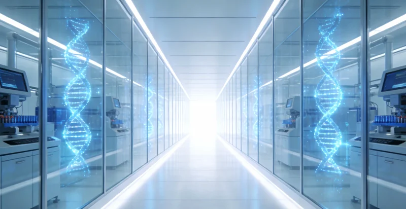 传统实验室中,检验人员正在操作