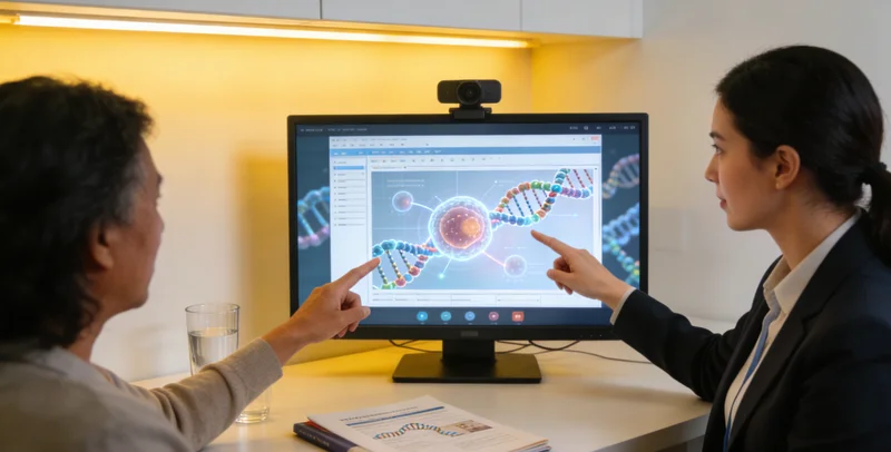 三明家庭在听取遗传咨询师解读检