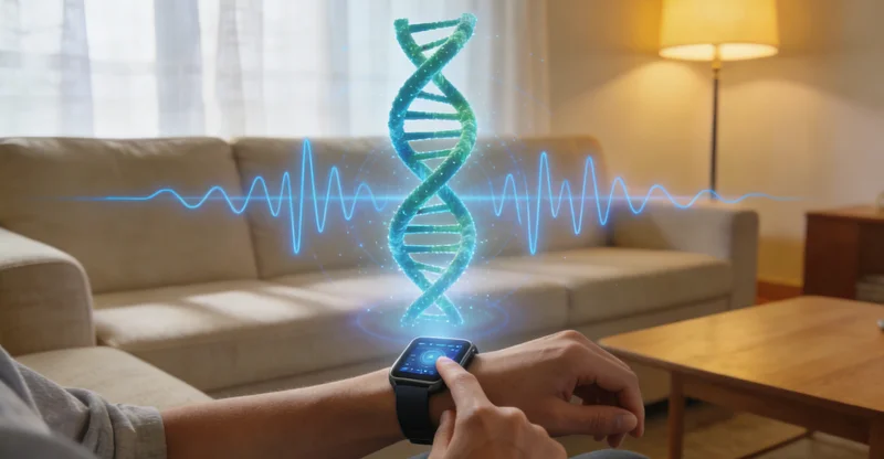 象征基因科技与生命信息的抽象概