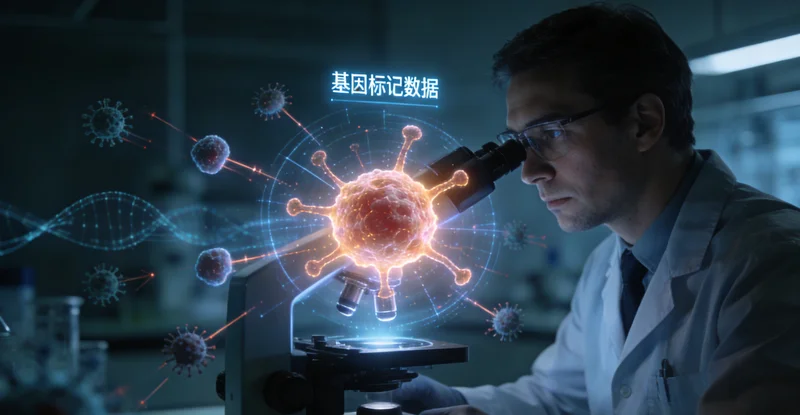 河池市民与医生共同查看基因检测