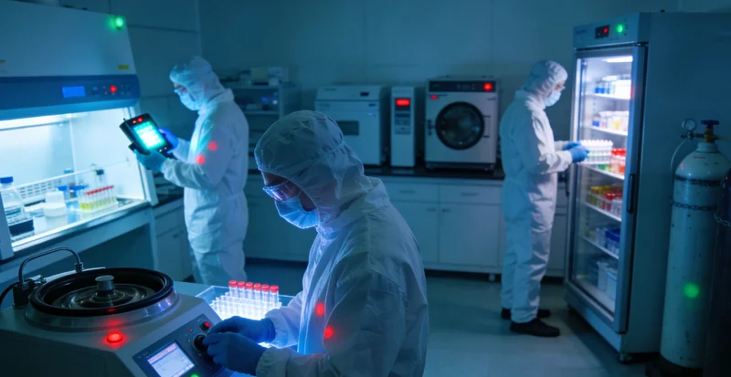 电脑屏幕上显示复杂的基因序列数