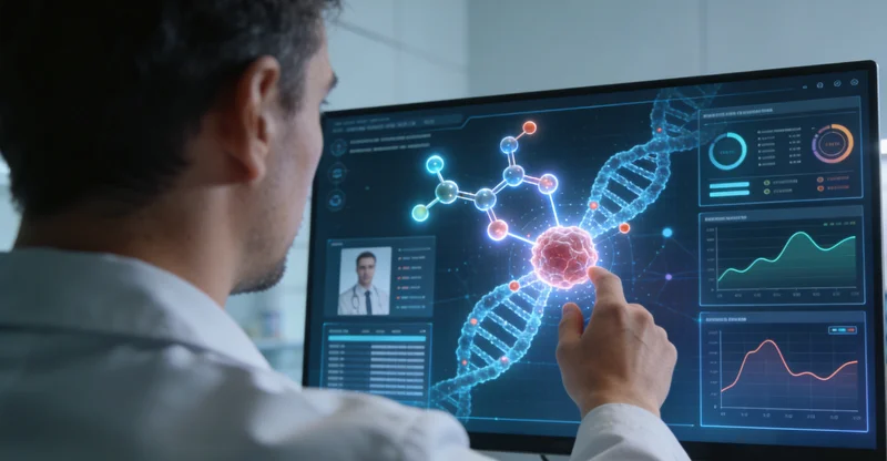 张家界家庭与医生共同查看基因检