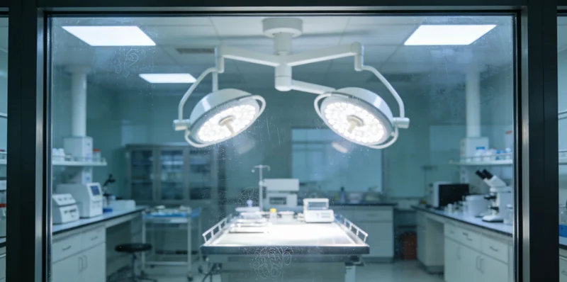 分子诊断实验室中，技术人员正在