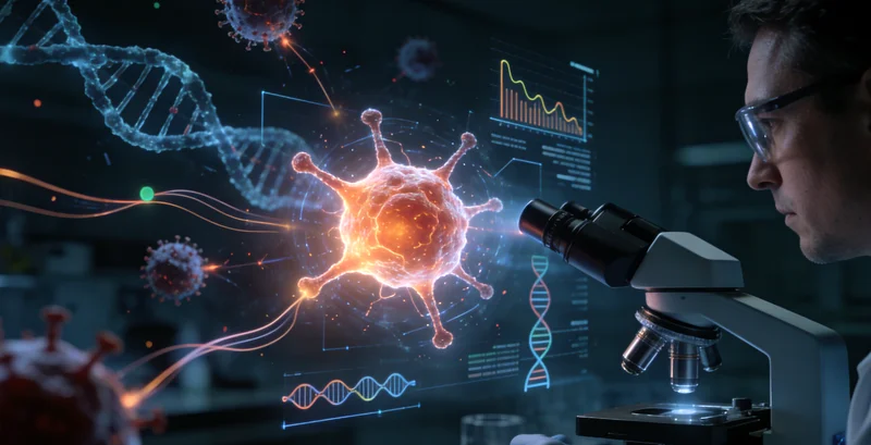深圳医院病理科医生在显微镜前进