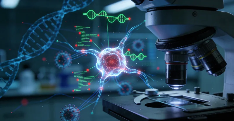 专业基因测序实验室内部工作场景