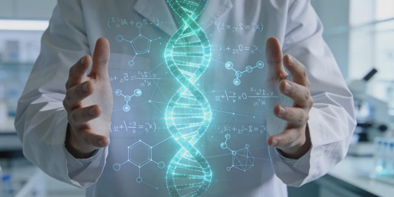 基因检测实验室内的技术人员正在