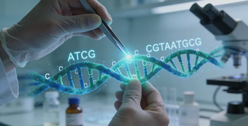 兴仁医生在诊室向患者讲解基因检