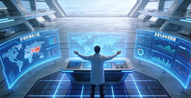 专业实验室人员进行基因测序数据