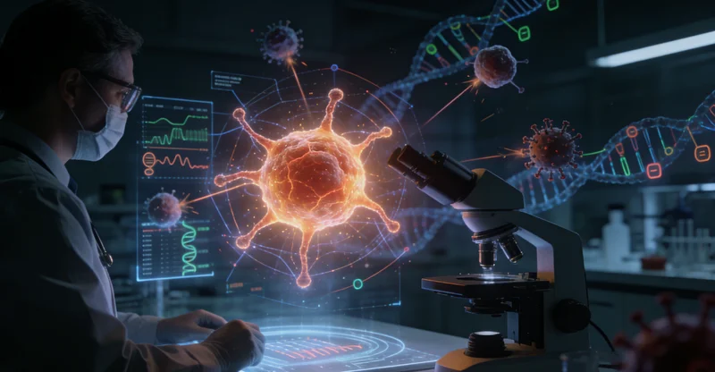 福泉医生与患者共同查看基因检测