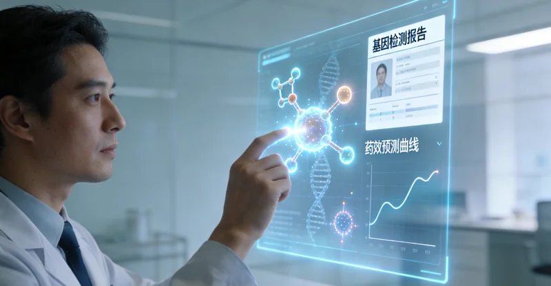 四会居民查看肠癌基因检测报告