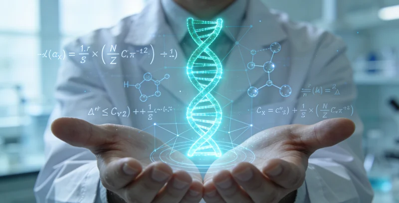 高科技基因测序实验室工作场景示