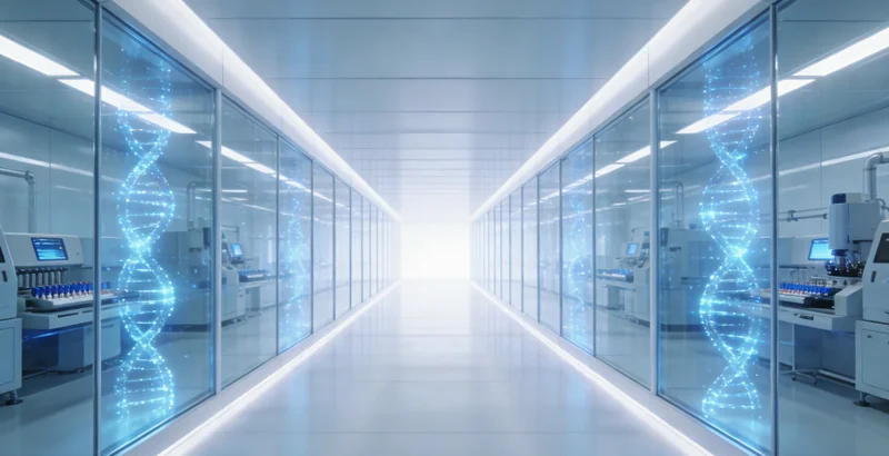 一个密封的检测样本采集盒被放入