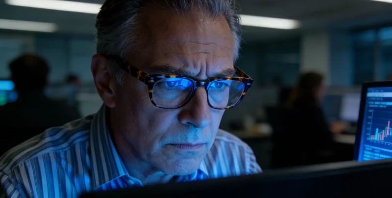 医生在诊室内,向咨询者清晰展示