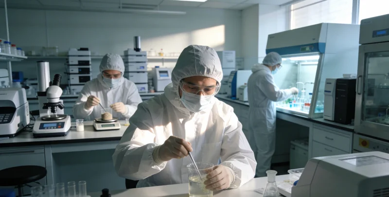 实验室内技术人员正在使用精密仪