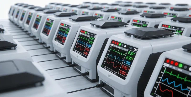 实验室技术人员操作精密仪器进行