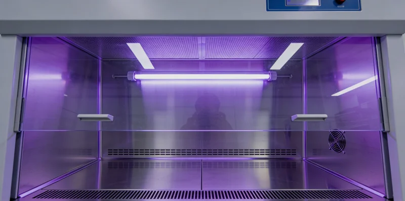 抽象概念图:一条发光的DNA双