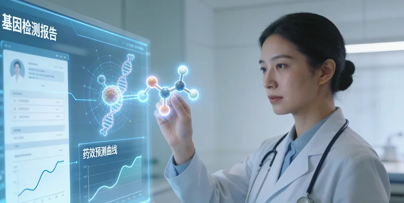 邢台患者家属与医生查看基因检测