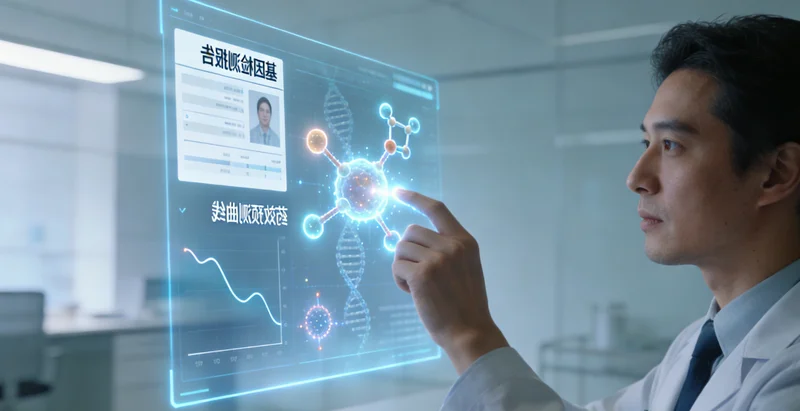 天津医生向患者讲解肺癌基因检测