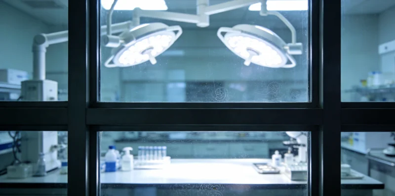 高科技实验室中，技术人员操作先