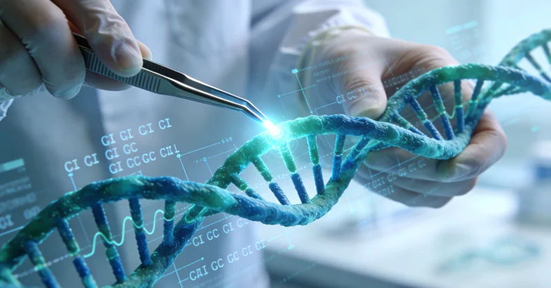 基因检测实验室技术人员进行高通