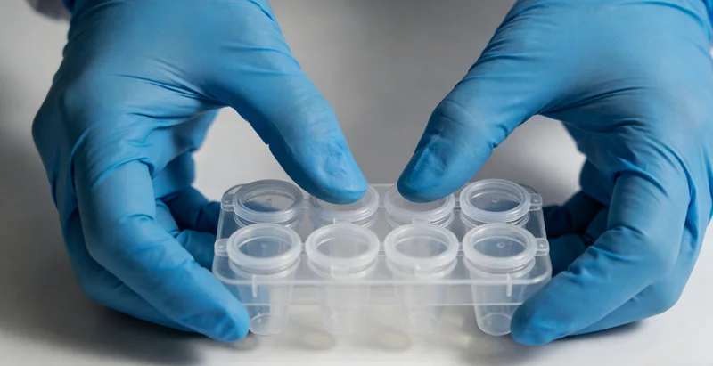 专业人员在实验室内进行样本处理