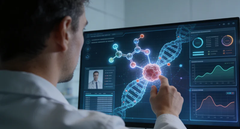四平肺癌患者与医生讨论基因检测