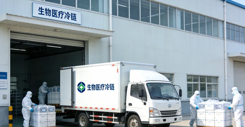 带有医疗标识的冷链运输车在永州