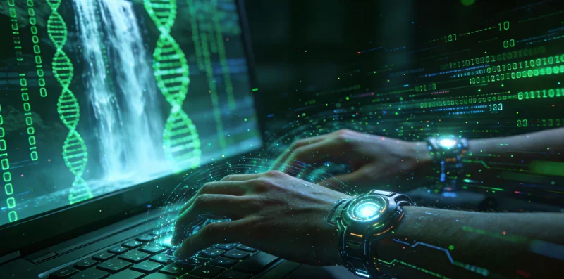 实验室中高通量基因测序仪正在运