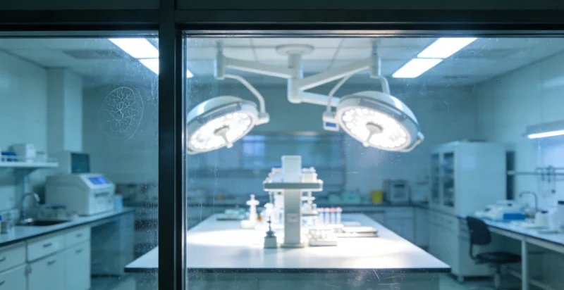 科研人员正在操作先进的基因测序