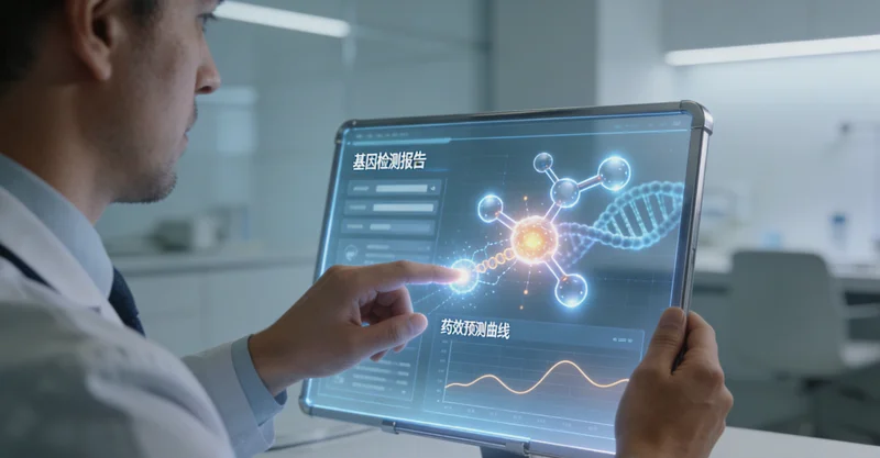 高科技基因测序实验室内部工作场