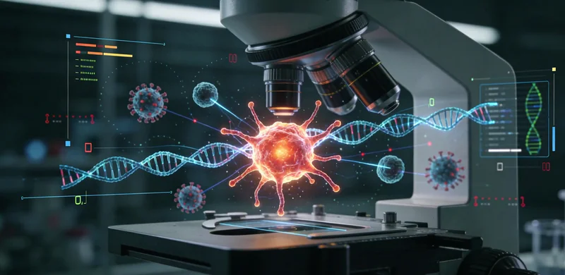 基因检测实验室高科技设备工作场