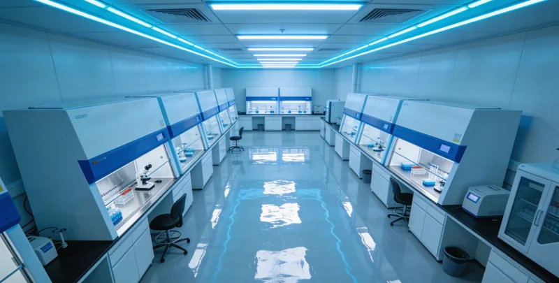 先进的基因测序实验室内部工作场