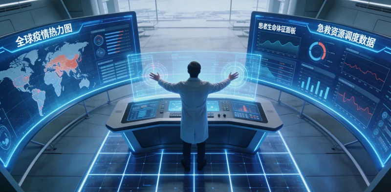 高科技基因测序实验室内部工作场