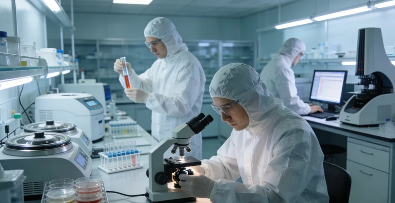 现代化基因测序实验室内部,技术