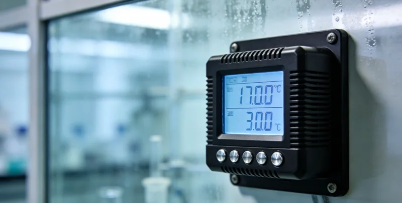 医生在灯箱前查看胸部X光片,面