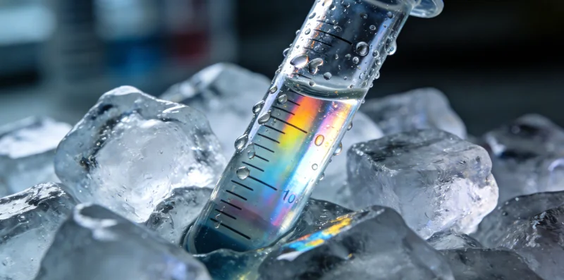 专业冷链运输箱正在交接,背景有