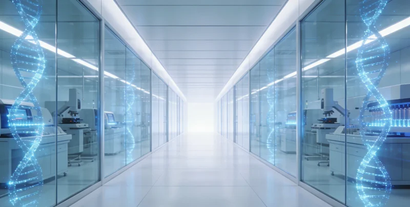 女士正在仔细查看检测报告，医生