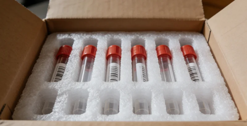 一位女性在私密环境中通过手机在