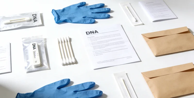 万核基因采样包实物图，内含密封