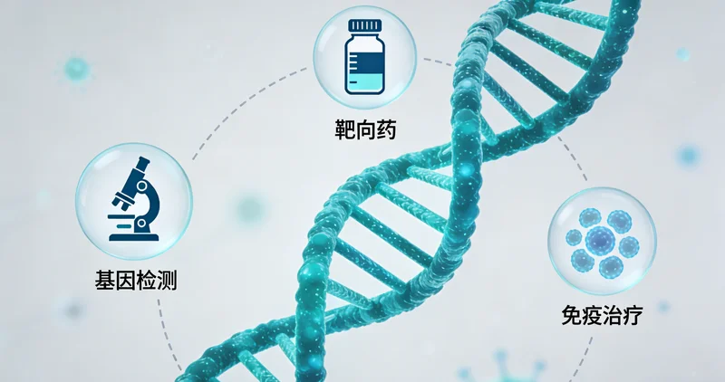 象征子宫内膜癌靶向治疗的图示