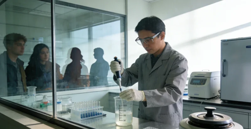 现代化基因测序实验室内部,展示