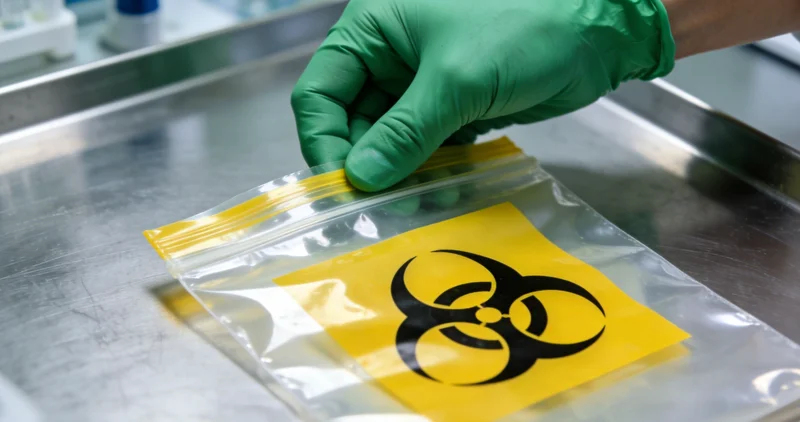 康复后，医生与患者一起查看肺部