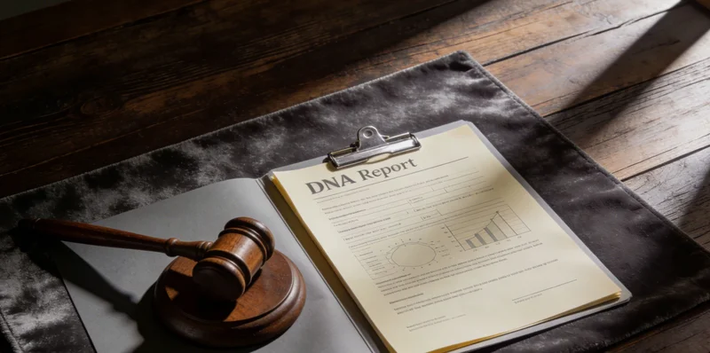 医生在办公室内，手持检测报告，