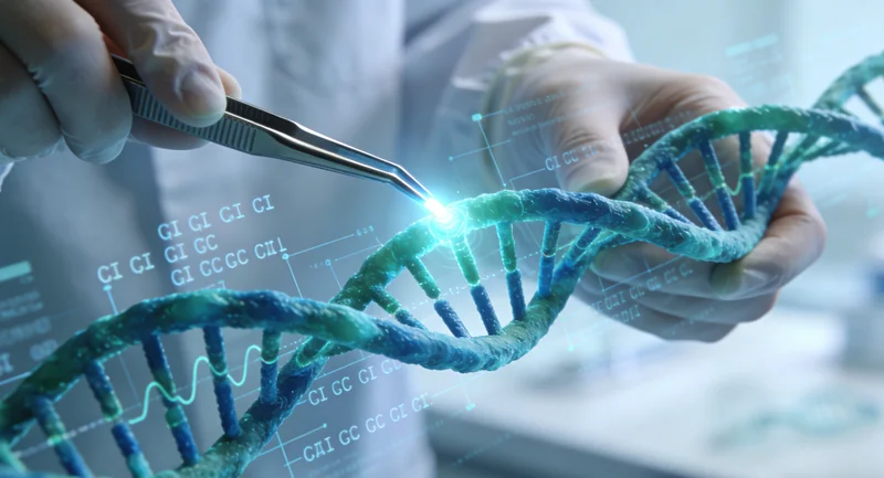 高科技基因测序实验室内部工作场