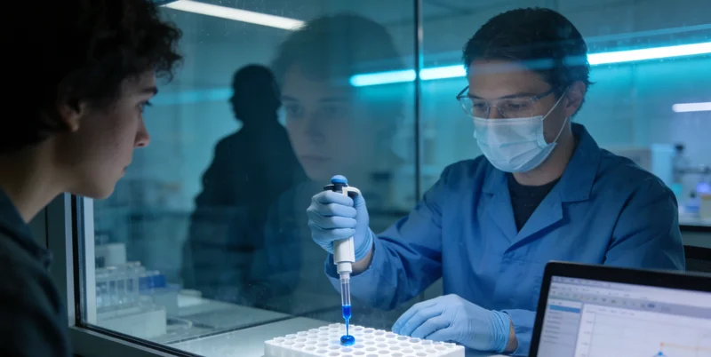 现代化基因检测实验室内部或DN